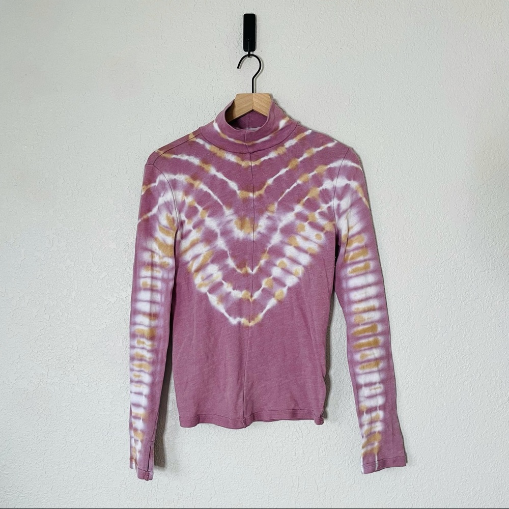 Free People Tie Dye Mockneck Top
